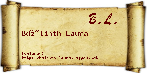 Bálinth Laura névjegykártya